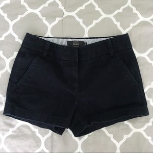 J. CREW Navy Chino Shorts 3”